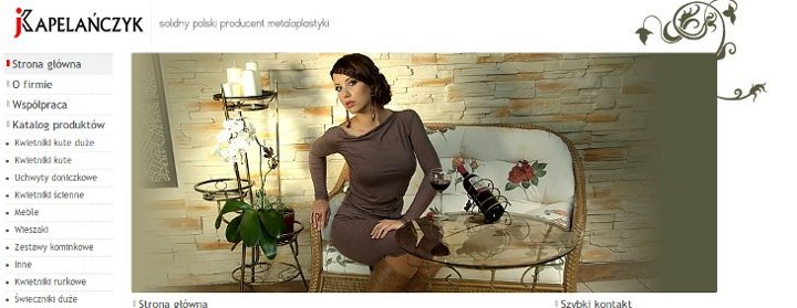 Solidny producent metaloplastyki. Projekt przy współpracy z www.webarm.pl